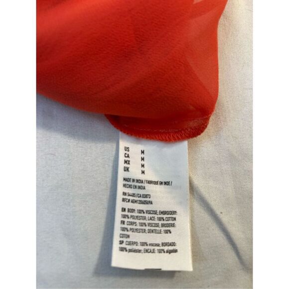 American Eagle off shoulder Romper new burnt orange M new rn#54485 - Picture 7 of 12